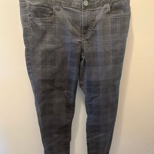 Kut from the Kloth toothpick skinny Plaid Gray Women's Jeans size 10